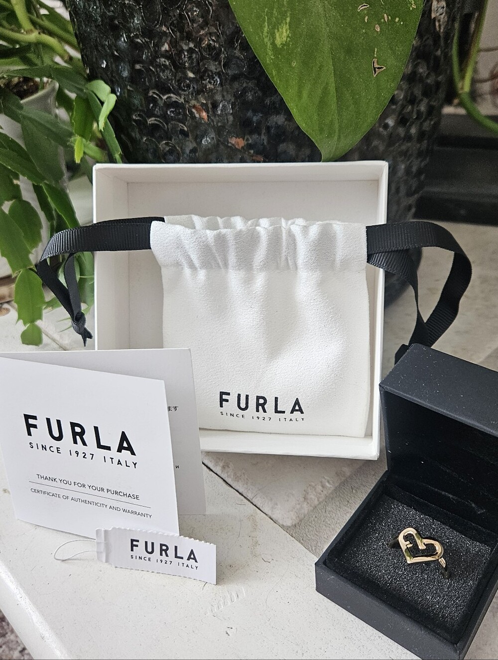 Furla Gold Ring With Certificate Of Authenticity, NEW!
